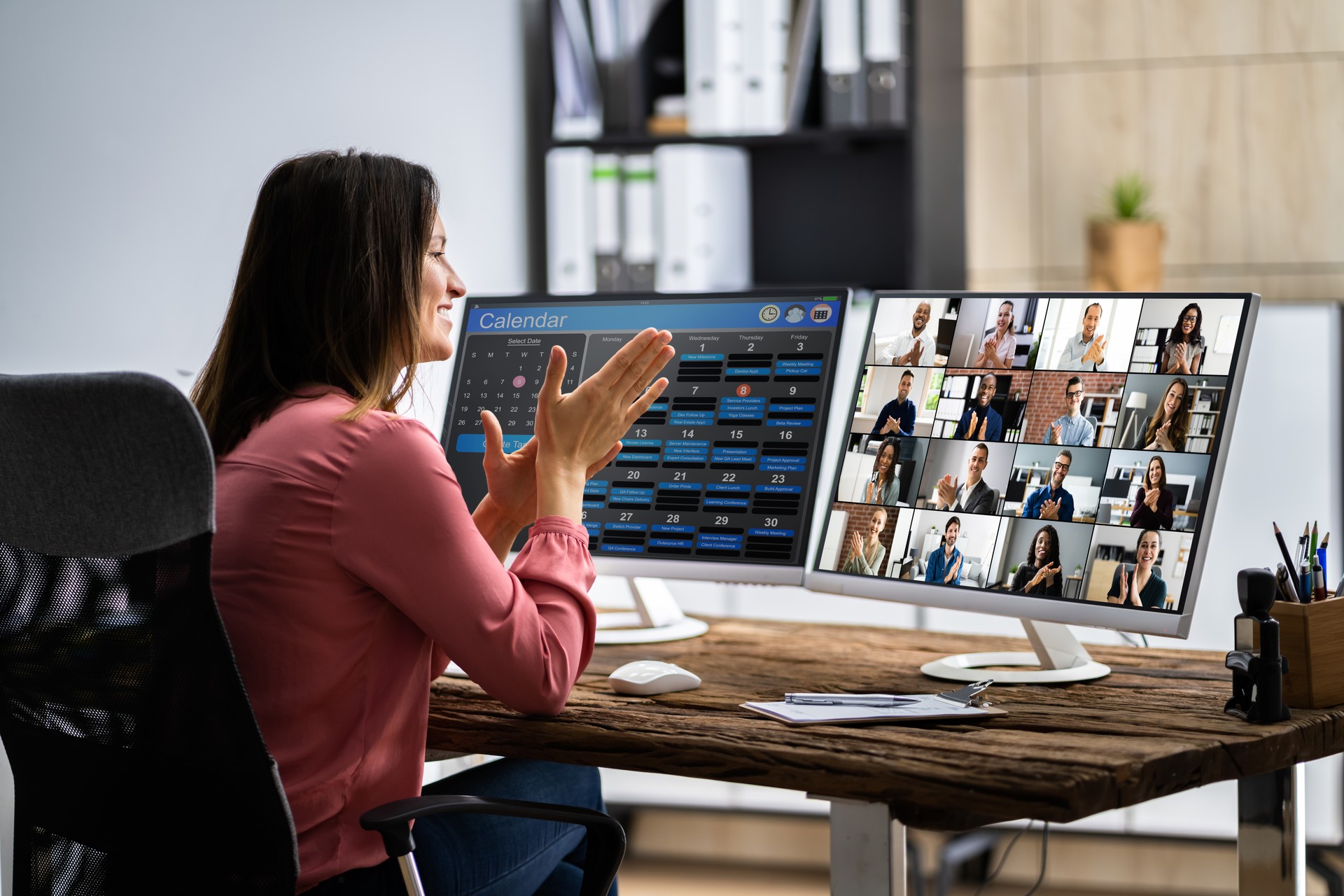 Virtual Video Conference Business Meeting